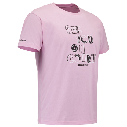 T-shirt Babolat Exercise Message Tee Rose