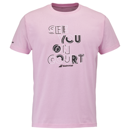 T-shirt Babolat Exercise Message Tee Rose