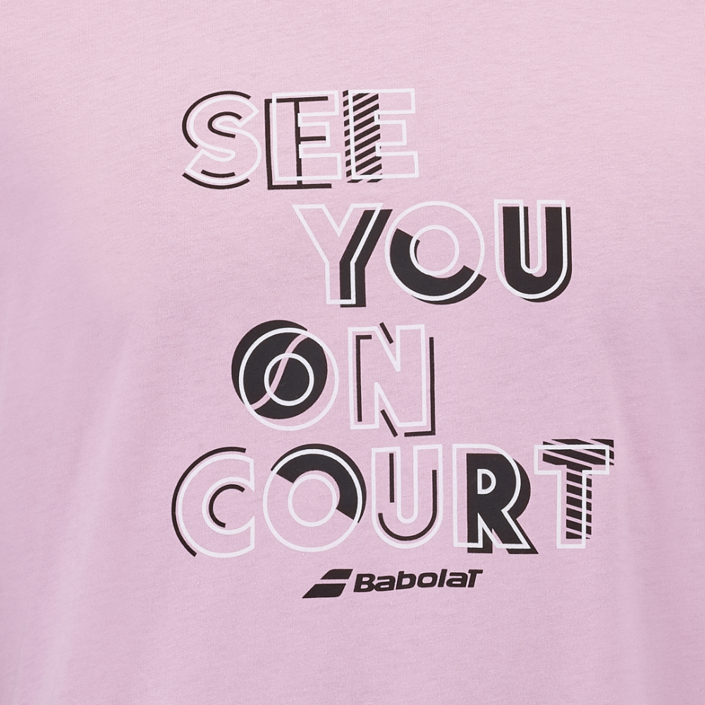 T-shirt Babolat Exercise Message Tee Rose