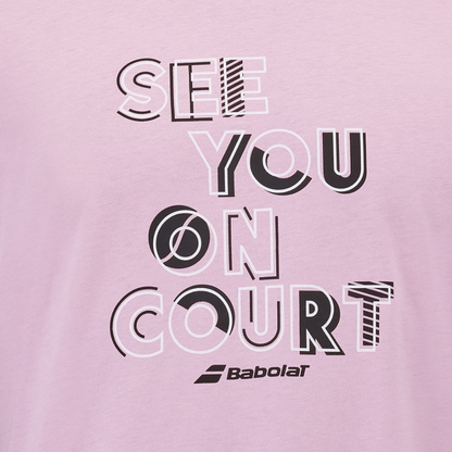 T-shirt Babolat Exercise Message Tee Rose