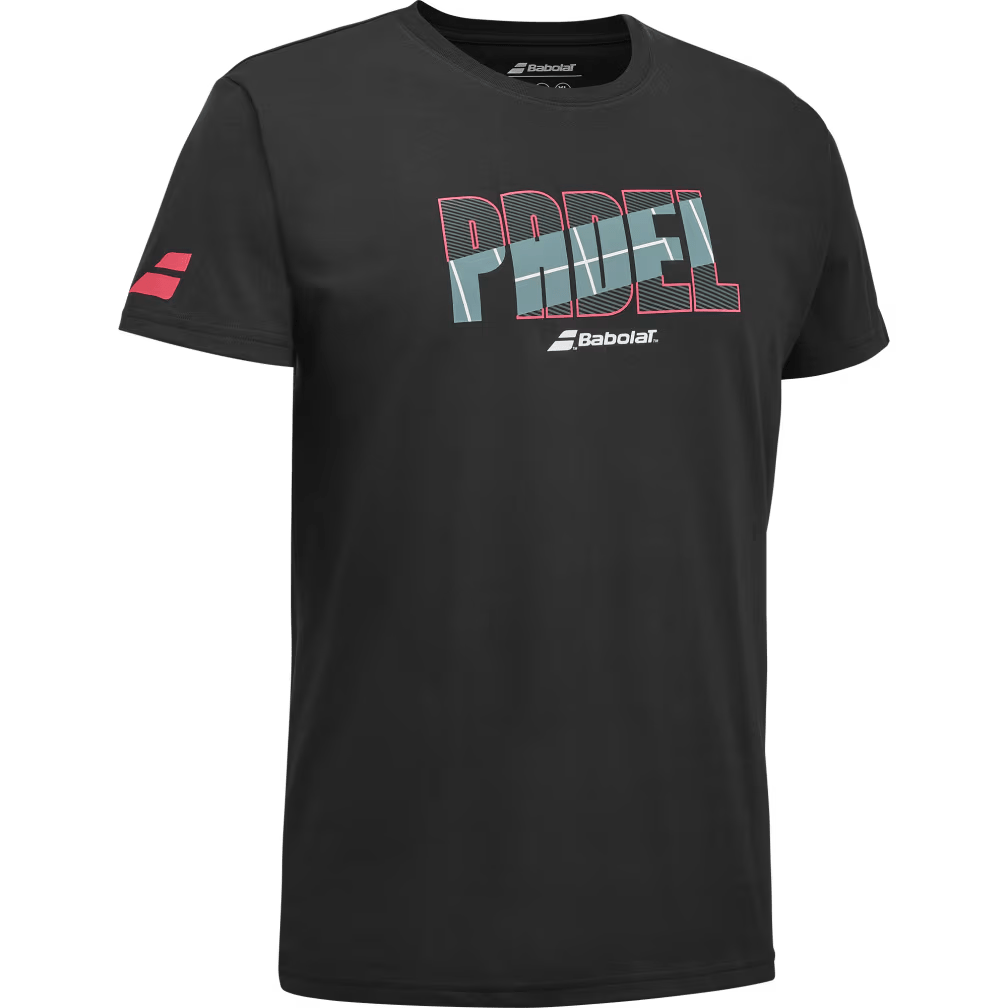 T-shirt Babolat Padel Cotton Tee Noir