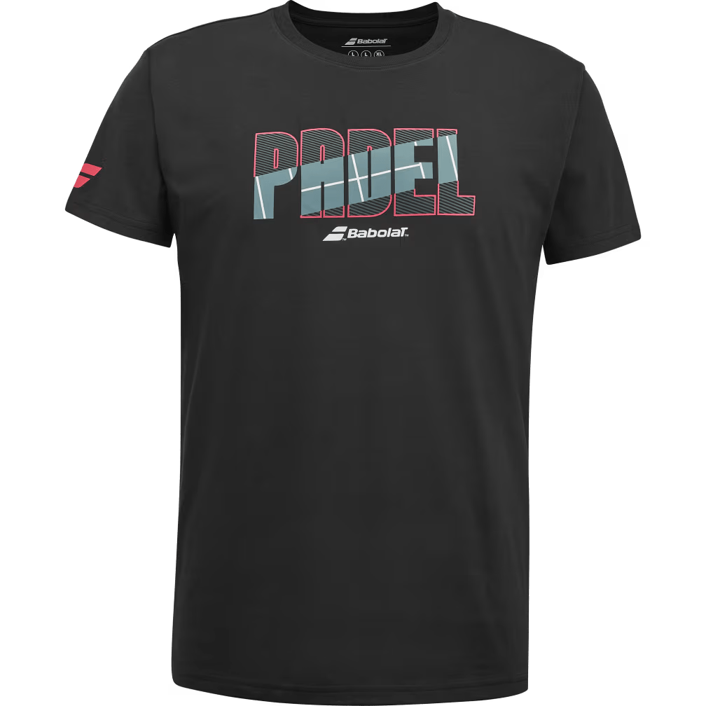 T-shirt Babolat Padel Cotton Tee Noir