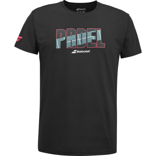 T-shirt Babolat Padel Cotton Tee Noir