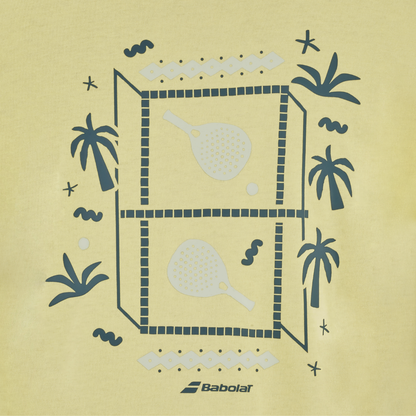 T-shirt Babolat Perf Cotton Tee Jaune - Esprit Padel Shop
