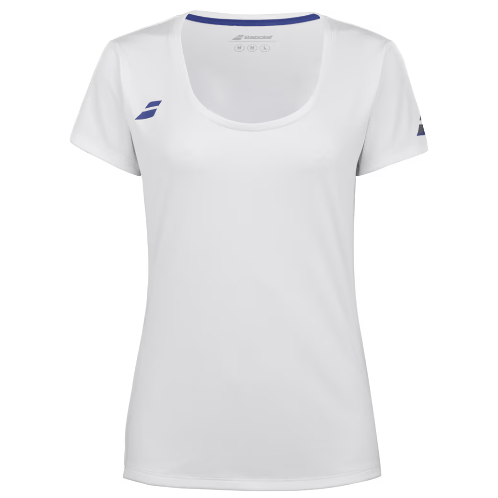 T-Shirt Babolat Play Cap Sleeve Top Blanc Femme 2024 - Esprit Padel Shop