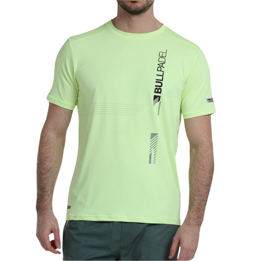 T-shirt Bullpadel Adive Jaune
