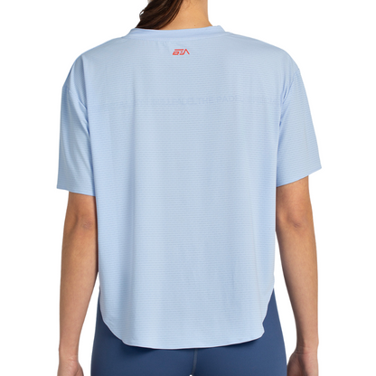 T-shirt Bullpadel Belvis Bleu Femme