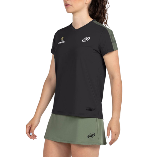 T-shirt Bullpadel Pampan Noir Femme