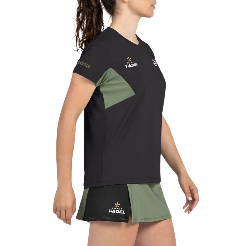T-shirt Bullpadel Pampan Noir Femme
