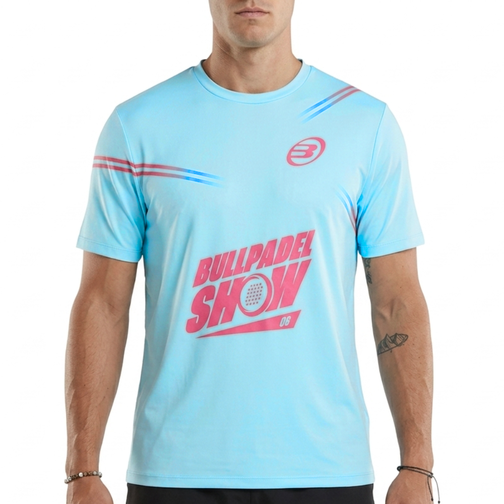 T-shirt Bullpadel Show Bleu