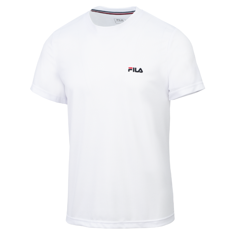 T-shirt Fila Logo Small Polyester Blanc