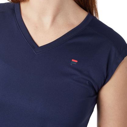 T-shirt Fila Maia Bleu Marine Femme