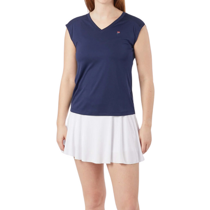 T-shirt Fila Maia Bleu Marine Femme