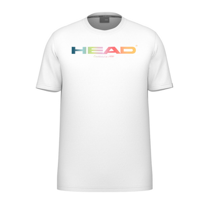 T-shirt Head Rainbow Blanc