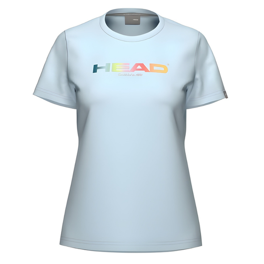 T-shirt Head Rainbow Bleu Femme