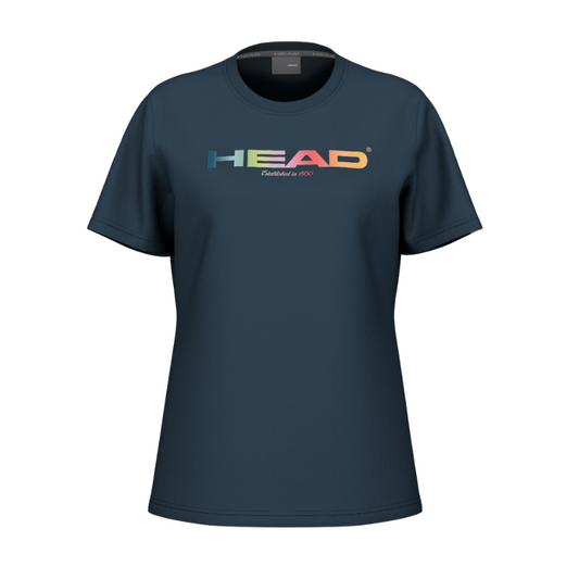 T-shirt Head Rainbow Bleu Marine Femme