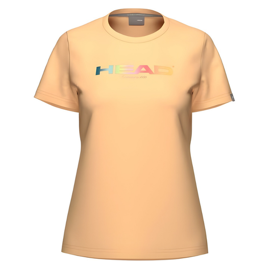 T-shirt Head Rainbow Orange Clair Femme