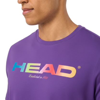 T-shirt Head Rainbow Violet