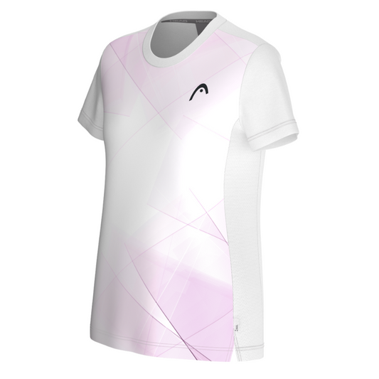 T-shirt Head Tie-Break Blanc/Rose Femme
