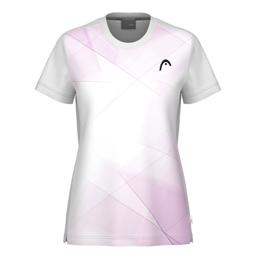 T-shirt Head Tie-Break Blanc/Rose Femme
