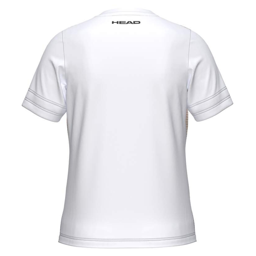 T-shirt Head Tie-Break ll Blanc/Bleu Junior Girl