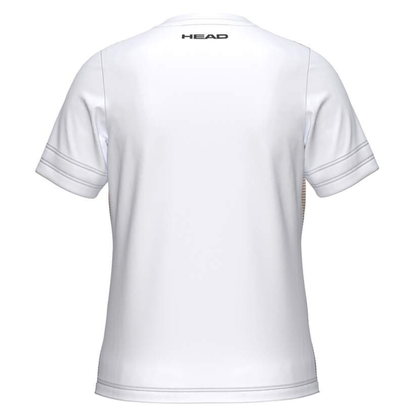 T-shirt Head Tie-Break ll Blanc/Bleu Junior Girl