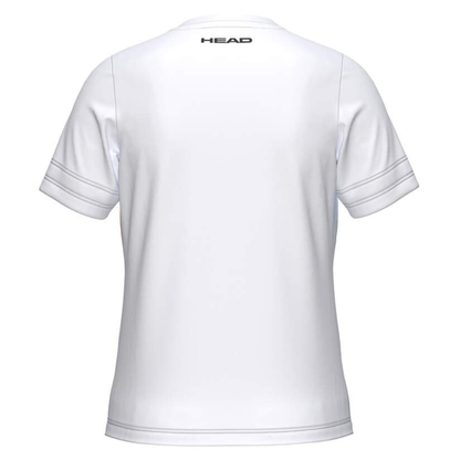 T-shirt Head Tie-Break ll Blanc/Rose Junior Girl