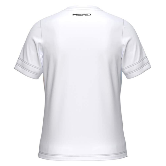 T-shirt Head Tie-Break ll Blanc/Rose Junior Girl