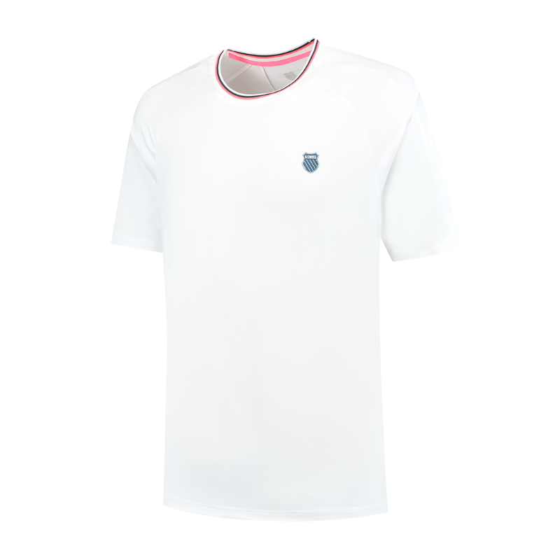 T-shirt K-Swiss Hypercourt Mesh Crew Blanc