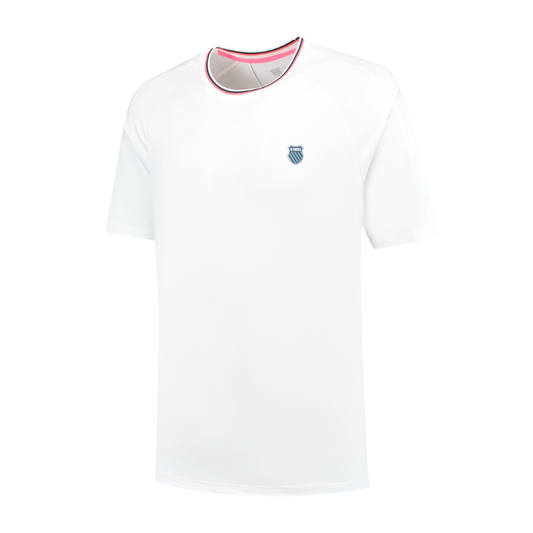 T-shirt K-Swiss Hypercourt Mesh Crew Blanc