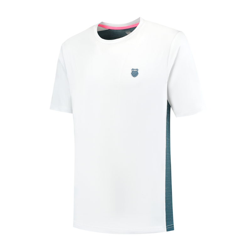 T-shirt K-Swiss Hypercourt Mix Crew Blanc