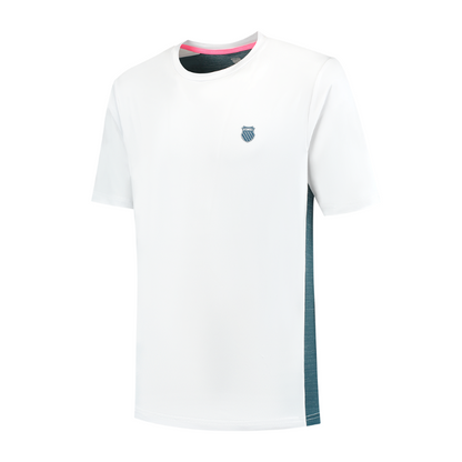 T-shirt K-Swiss Hypercourt Mix Crew Blanc