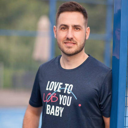 T-shirt TBT – Padel Wear® Love to lob you polyester Bleu