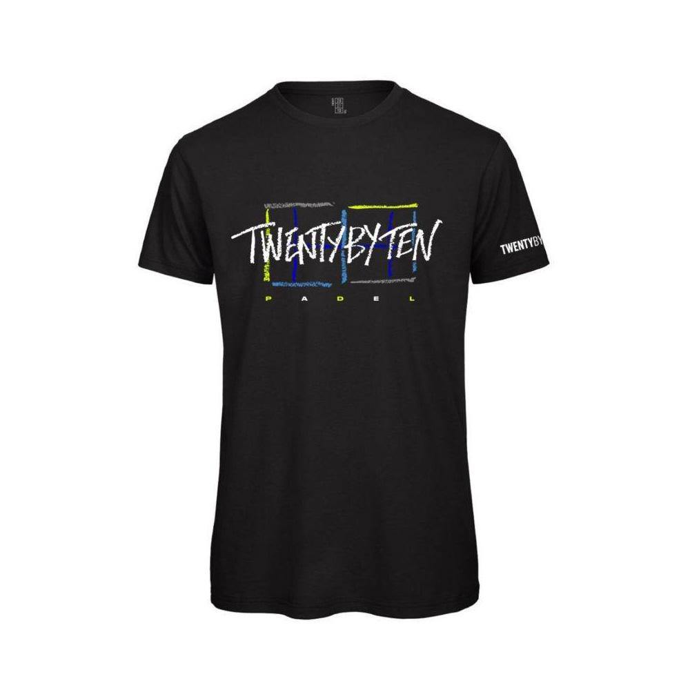T-shirt TBT - Padel Wear® Twenty by Ten Chalk en Coton Organique noir