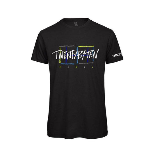 T-shirt TBT - Padel Wear® Twenty by Ten Chalk en Coton Organique noir