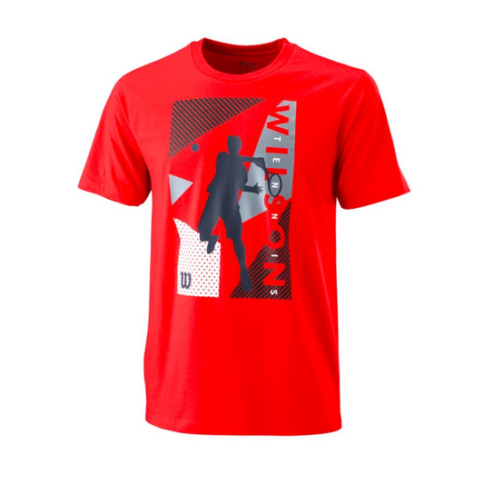 T-shirt Wilson Geo Play Tech Tee Rouge