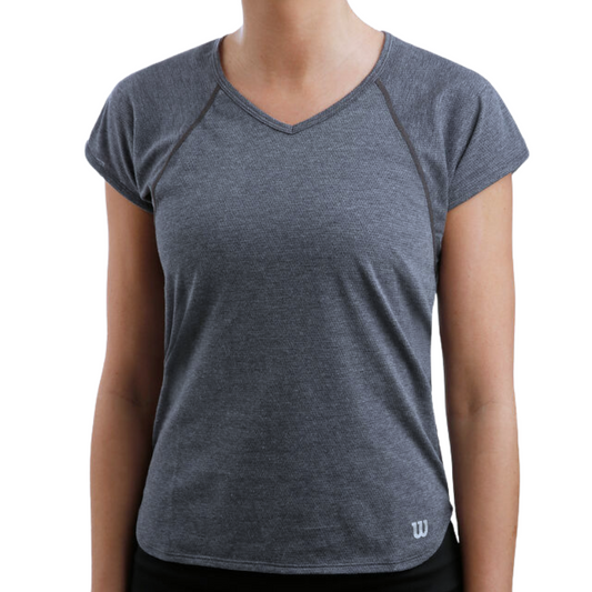 T-shirt Wilson Training V-Neck Tee Gris Femme