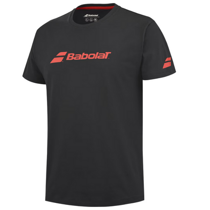 T-shirt Babolat Exercise Tee Noir/Rouge