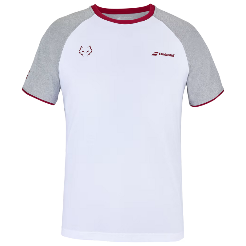 T-shirt Babolat Replica Crew Neck Tee Lebron Blanc/Gris
