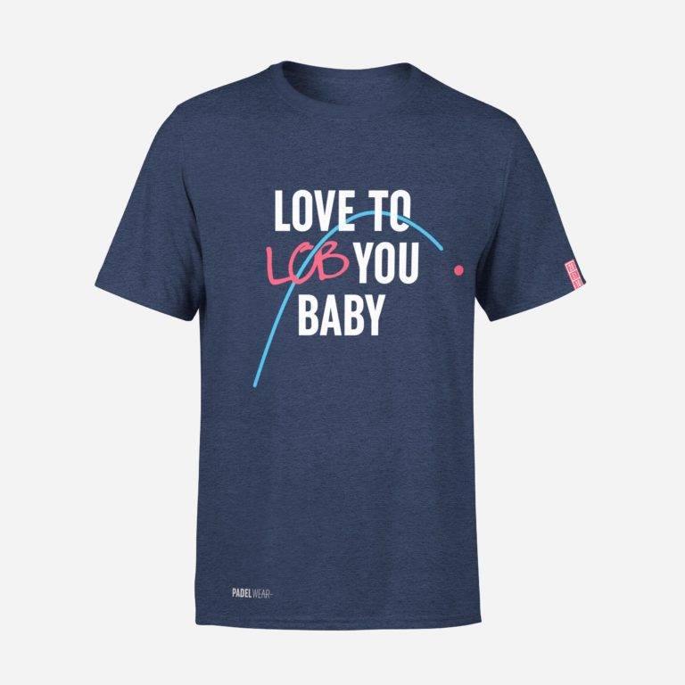 T-shirt TBT – Padel Wear® Love to lob you polyester Bleu