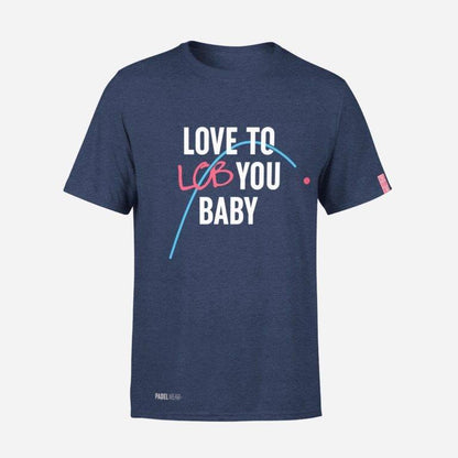 T-shirt TBT – Padel Wear® Love to lob you polyester Bleu