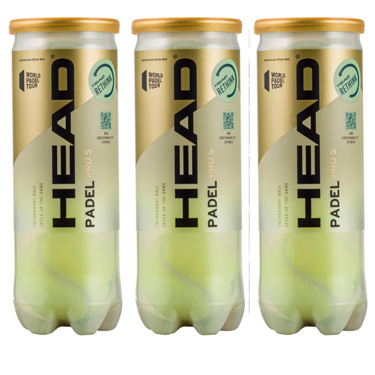 Tripack de 3 balles de padel Head Padel Pro S