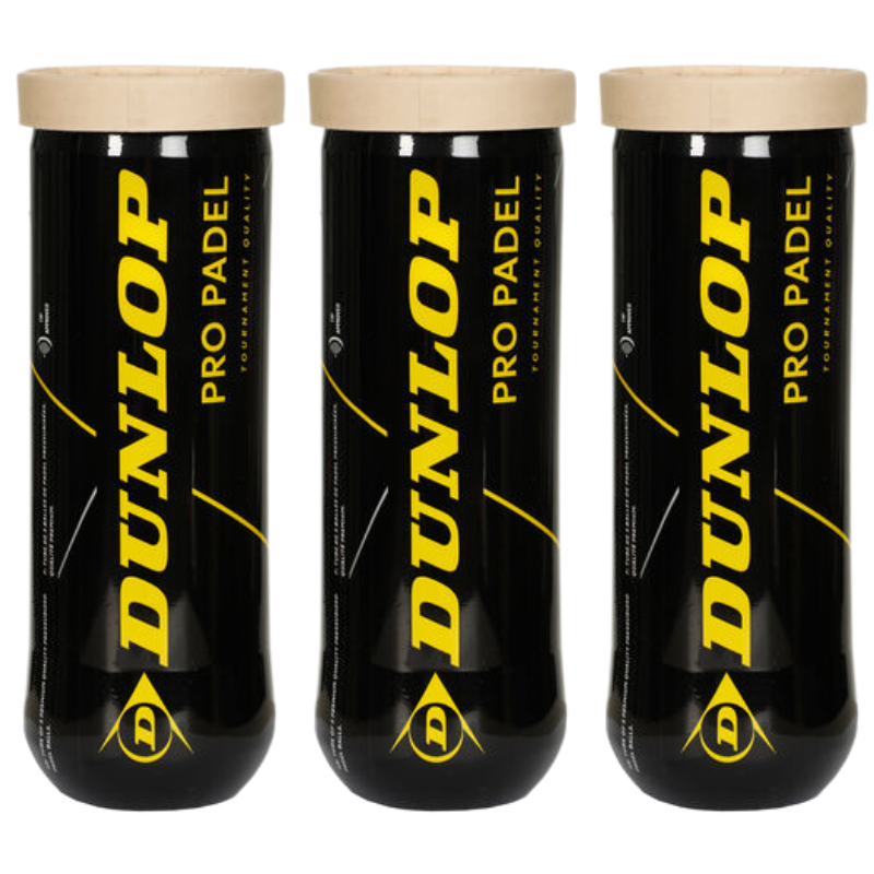 Tripack de 3 balles de padel Dunlop Pro Padel