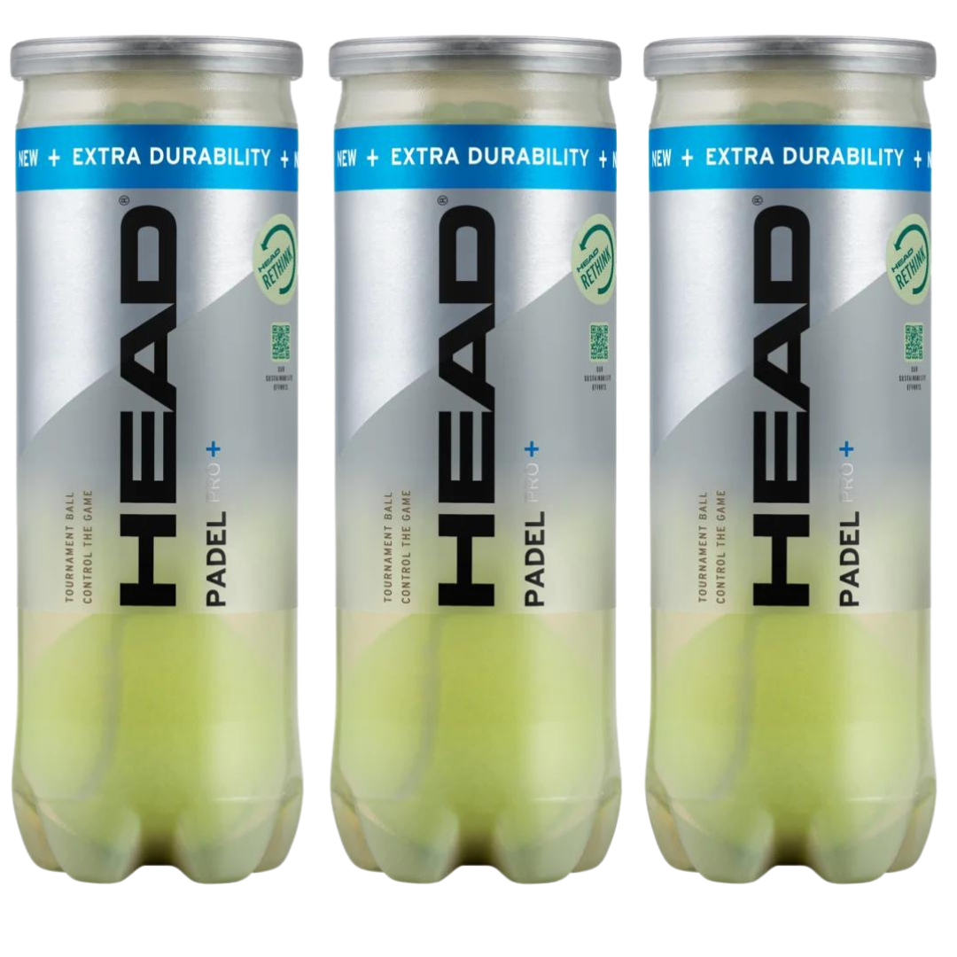 Tripack de 3 balles de padel Head Padel Pro+