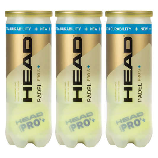 Tripack de 3 balles Head Padel Pro S+