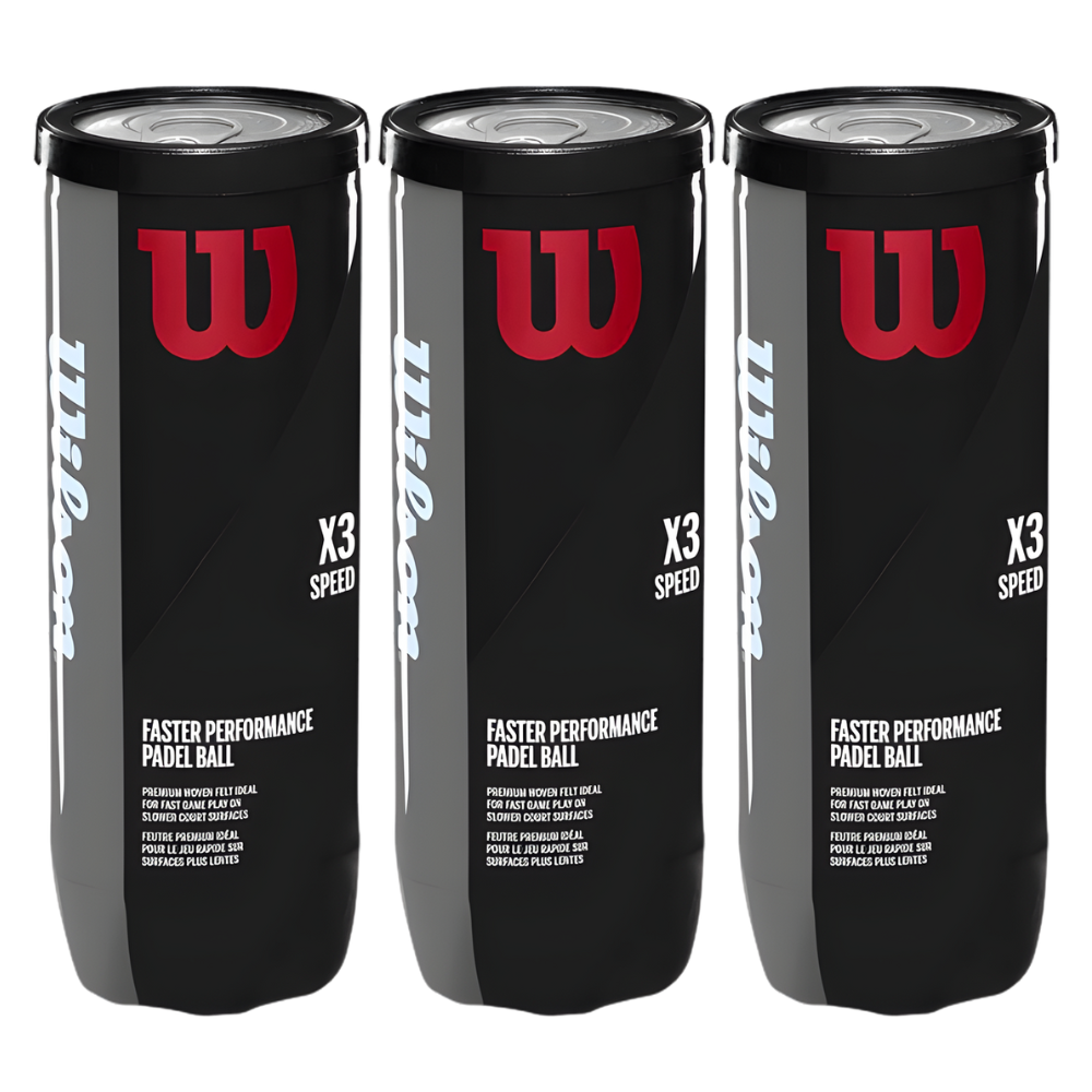 Tripack de 3 balles Wilson Padel Speed
