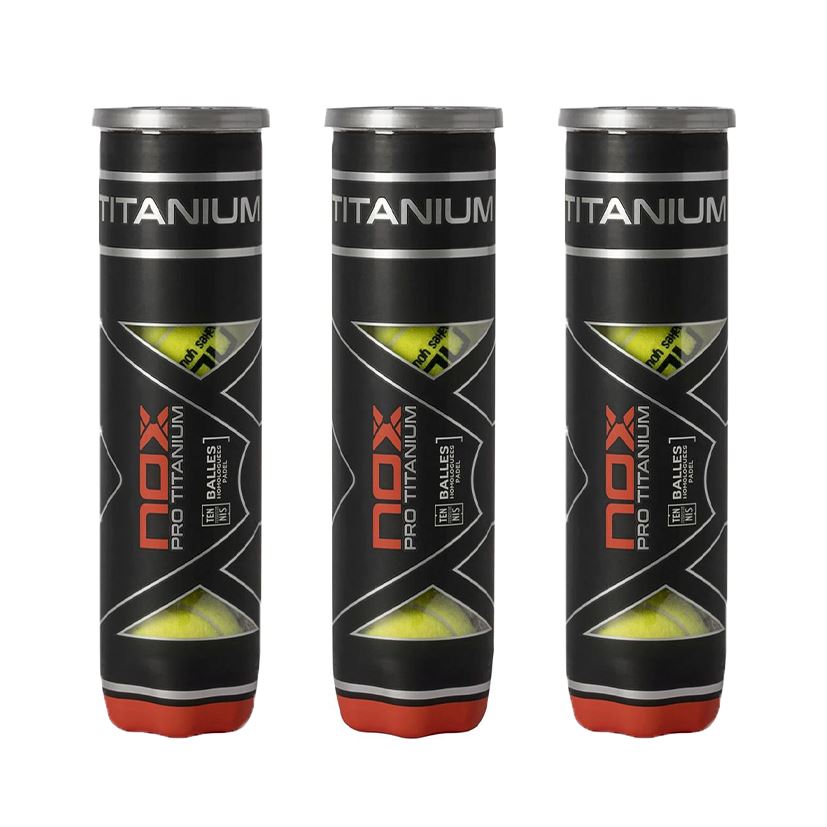 Tripack de 4 balles de padel Nox Titanium pro x4 balles