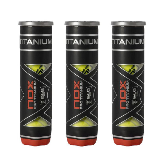 Tripack de 4 balles de padel Nox Titanium pro x4 balles