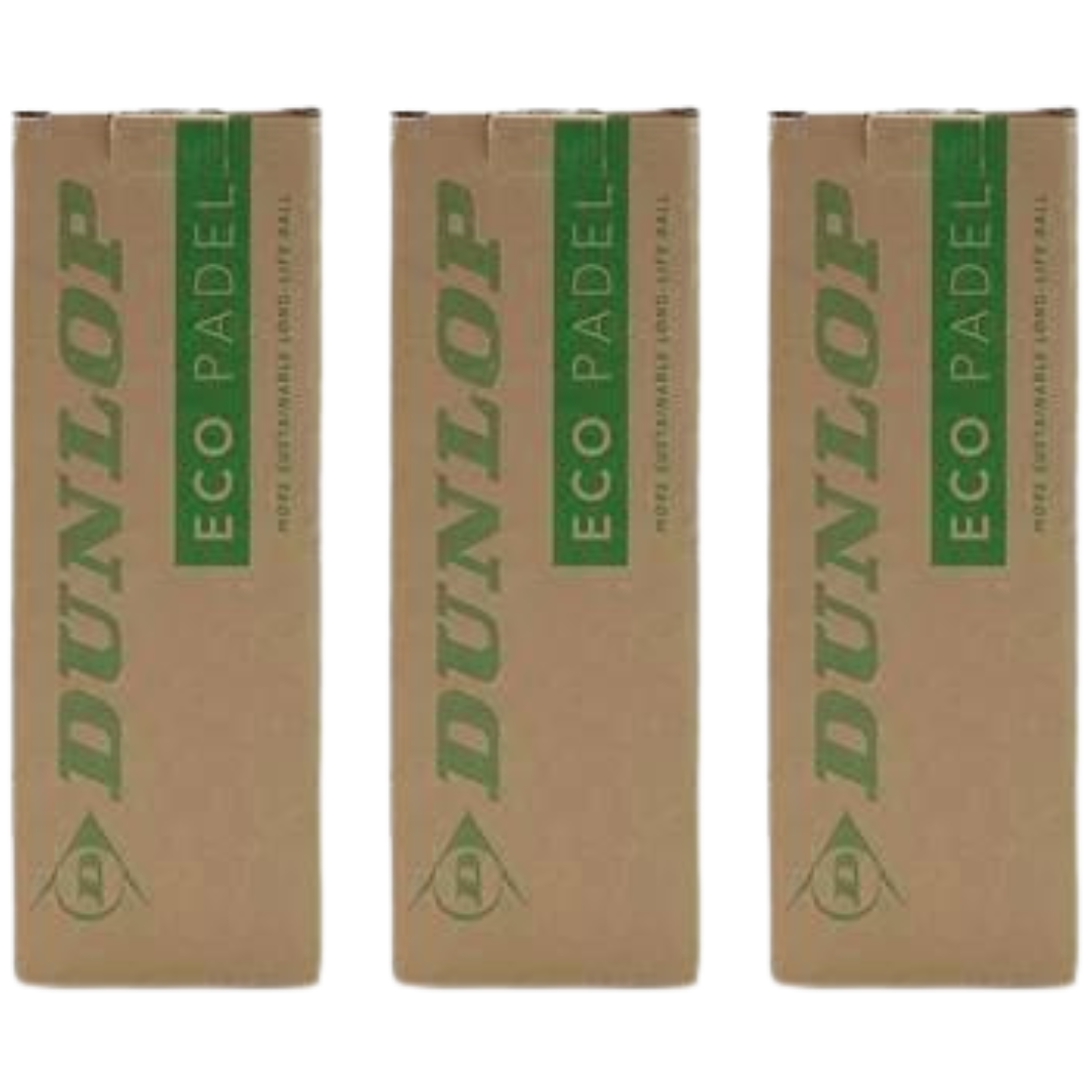 Tripack de 3 balles de padel Dunlop Eco Padel