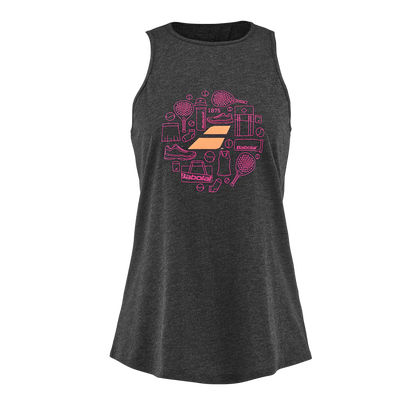 Débardeur Babolat Padel Coton Tank Noir Femme